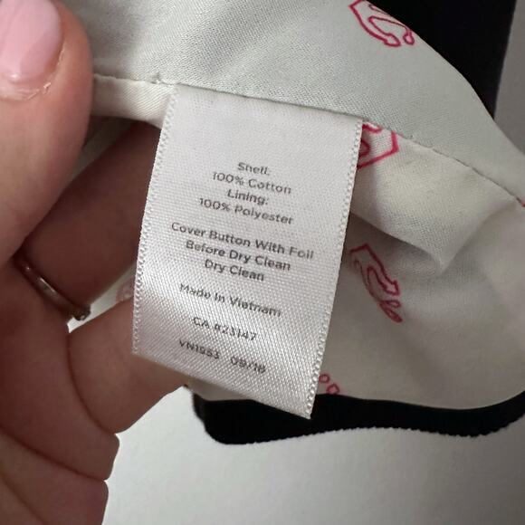 Talbots Cotton Pique Black Blazer Crest Button Blazer‎ Women's Size 18w Petite - Picture 8 of 15